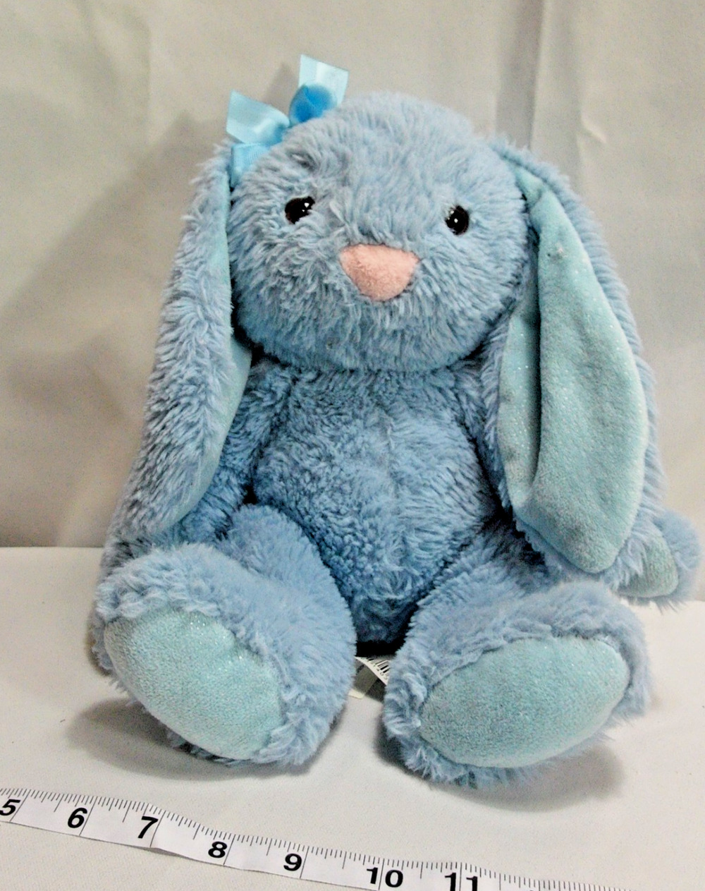 Vintage Rare Walmart Blue Bunny Plush 298224-1020 Sparkle Ears Classic Easter